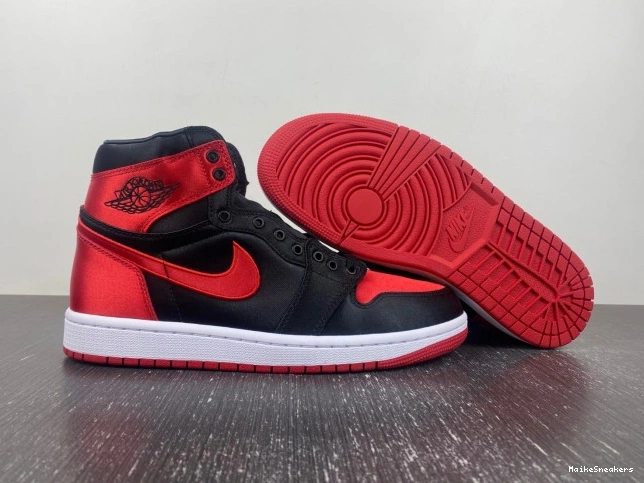 MaikeSneakers Air Satin Bred 1 OG Jordan High FD4810-061 WMNS 0711